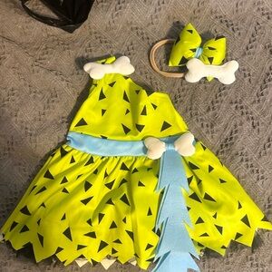 Flintstones-Inspired Kids Costume - Yellow and Blue